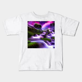 Fantasy of Flowing Water Kids T-Shirt